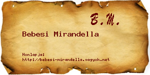 Bebesi Mirandella névjegykártya